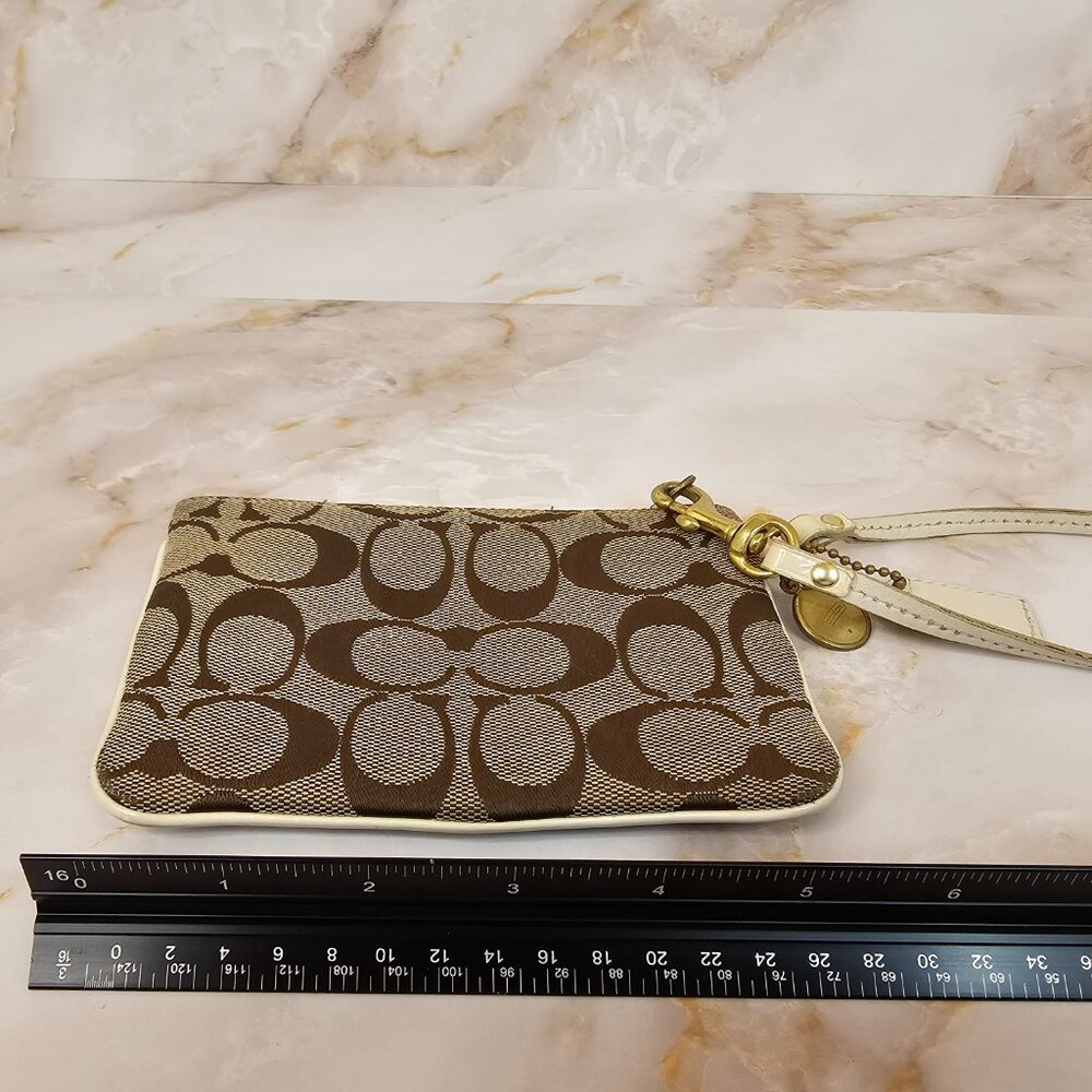 Coach Small Wristlet With Multi Color Stripe - image 2